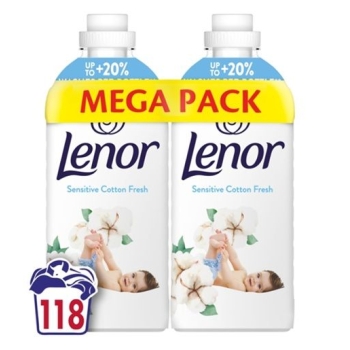 Lenor Sensitive Płyn do Płukania 2 × 59 prań – 2,478 L